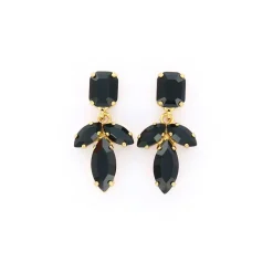 Angelo Moretti oorbellen Crystal Line Black - 458