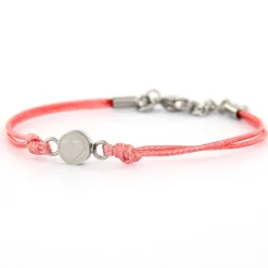 Armband Wax Cord Love & Crystal Pink
