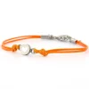 Armband Wax Cord Love & Facet Orange