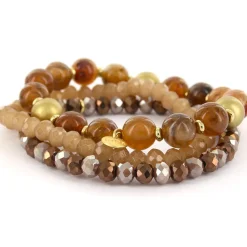 Biba Armbandenset Natural Brown - 3-792