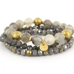 Biba Armbandenset Natural Grey - 3-793