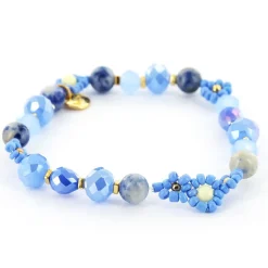 Biba Armband Flowers Blue - 55232