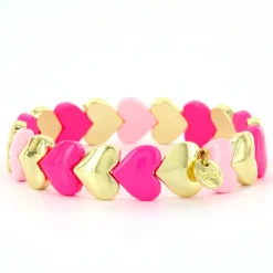 Biba Armband Hearts Pink - 55192