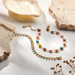 Biba Enkelbandje Just Basic Beads Multi - 2045