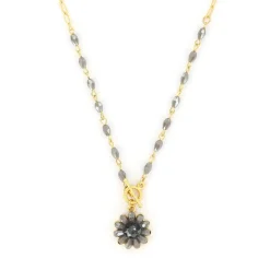 Biba ketting Flower Grey - 61478