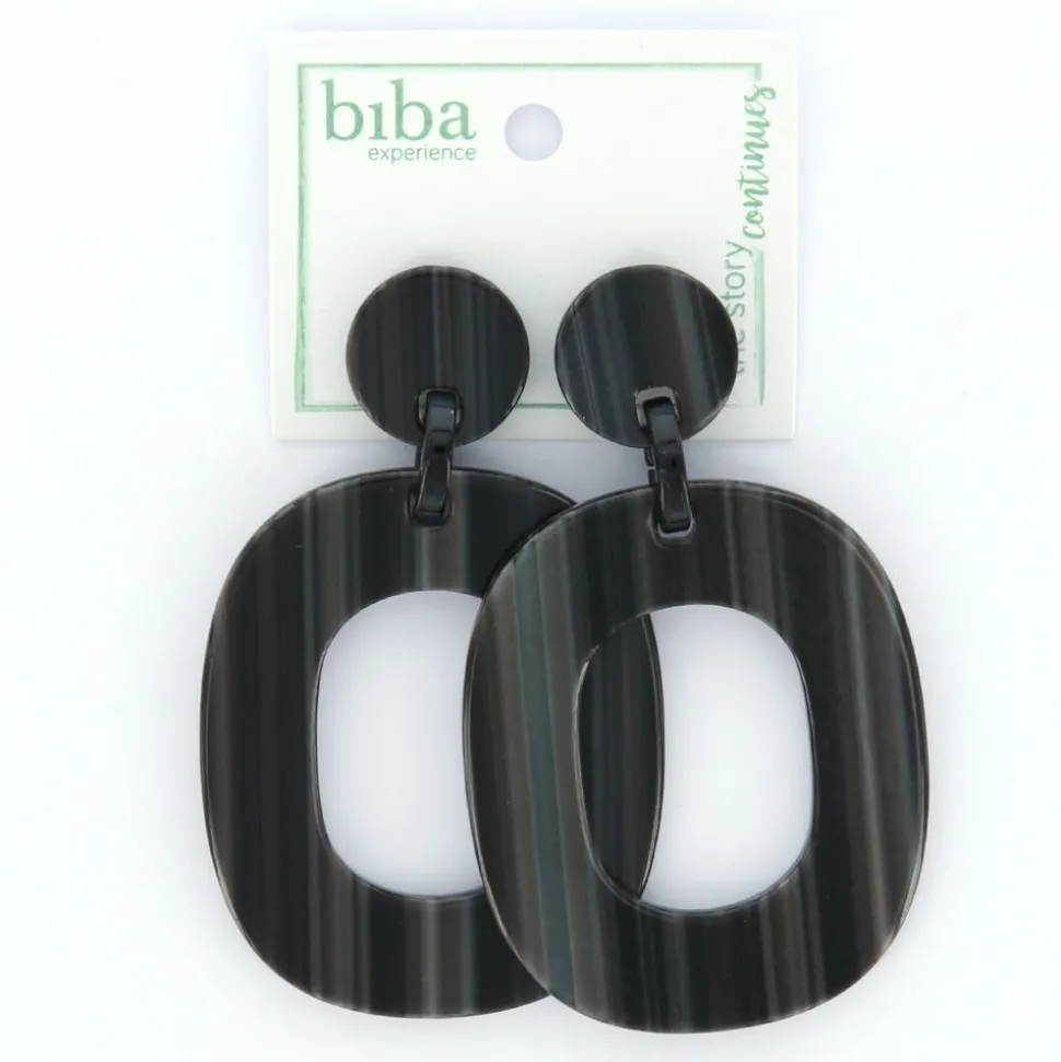 Biba oorbellen At Night Black - 80847