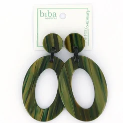 Biba oorbellen At Night Green - 80851