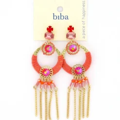 Biba oorbellen Bohemian Orange - 83984