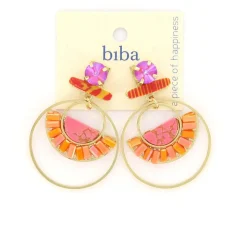 Biba oorbellen Bohemian Orange - 82868