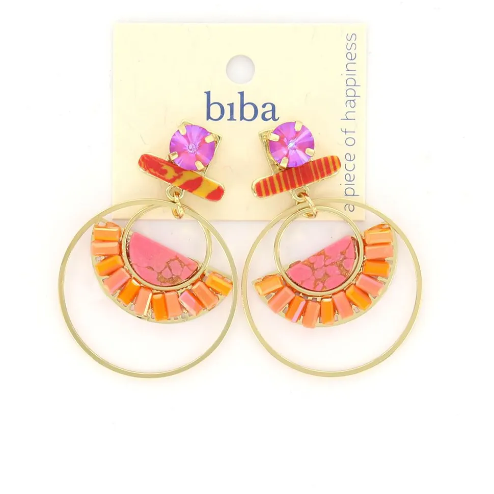 Biba oorbellen Bohemian Orange - 82868