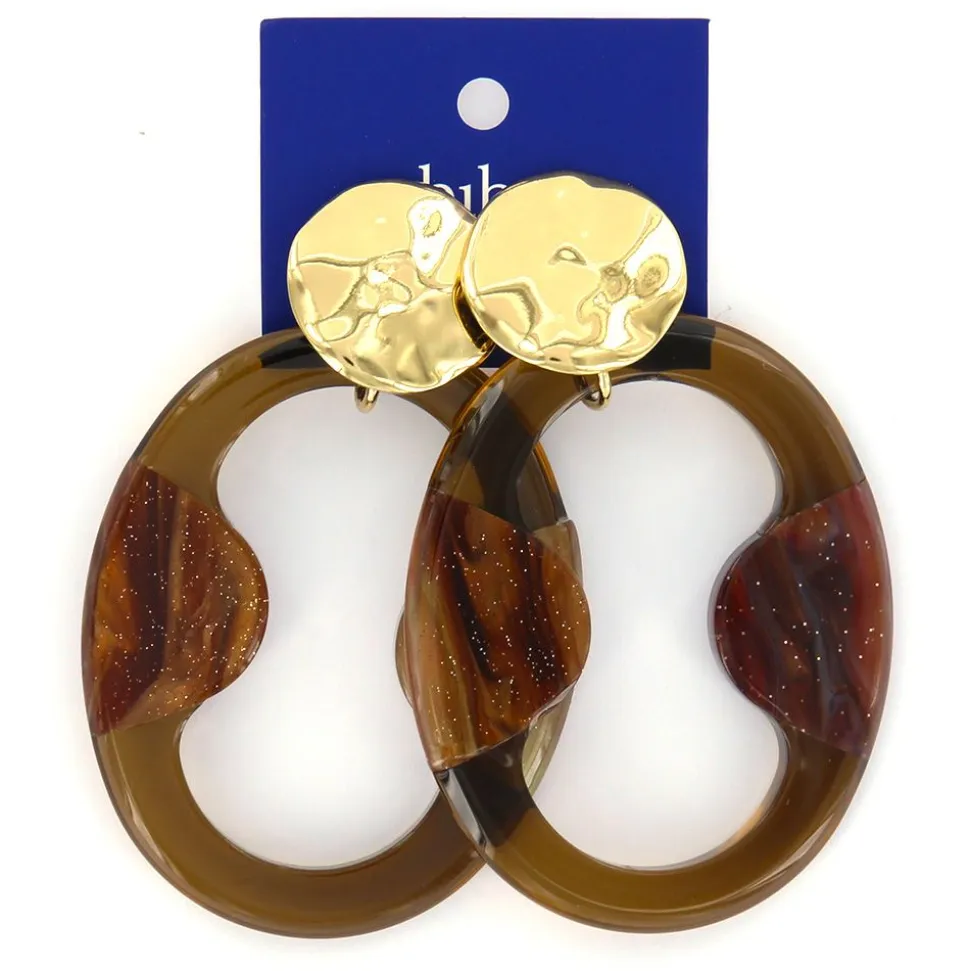 Biba oorbellen Breeze Brown - 81180