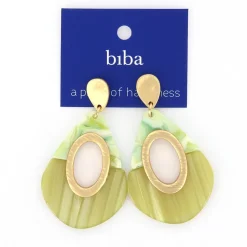 Biba oorbellen Breeze Olive - 81330