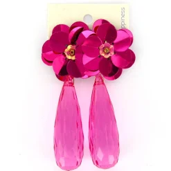 Biba oorbellen Christal Flowers Pink - 83752