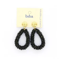 Biba oorbellen Crystal Black - 82963