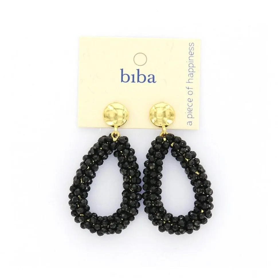 Biba oorbellen Crystal Black - 82963