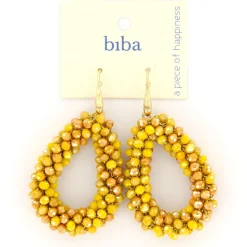 Biba oorbellen Crystal Bright Yellow - 83654
