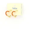 Biba oorbellen Crystal Heart Coral - 82945
