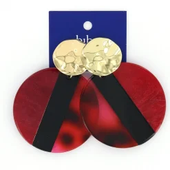 Biba oorbellen Double Red - 81181