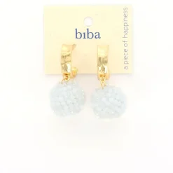 Biba oorbellen Enjoy White - 82902