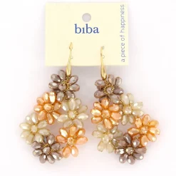 Biba oorbellen Flower Mix Brown - 83327