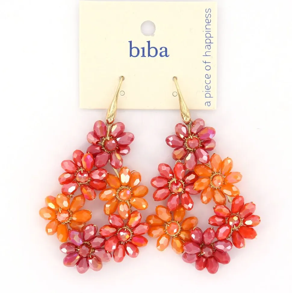 Biba oorbellen Flower Orange - 83327