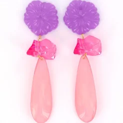 Biba oorbellen Flower Pink - 84051