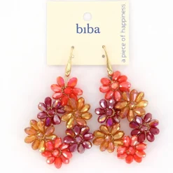 Biba oorbellen Flower Red - 83327