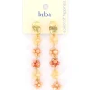 Biba oorbellen Flowers Beige - 84036