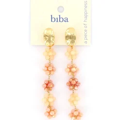 Biba oorbellen Flowers Beige - 84036