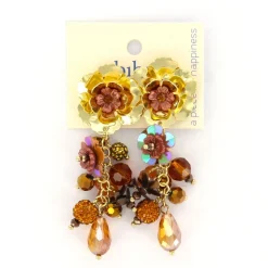 Biba oorbellen Flowers Brown - 83688