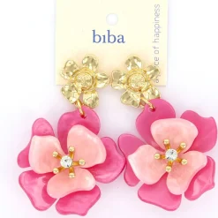 Biba oorbellen Flowers Fuchsia - 84276