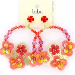 Biba oorbellen Flowers Orange - 83996