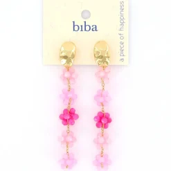 Biba oorbellen Flowers Pink - 84036
