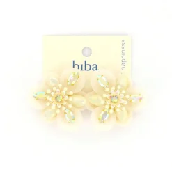 Biba oorbellen Flowers White - 84009