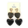 Biba oorbellen Forever Black - 83579