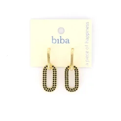 Biba oorbellen Glimp of Magic Black - 83822