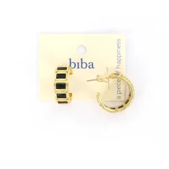 Biba oorbellen Glimp of Magic Black - 83844