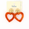 Biba oorbellen Heart Orange - 82821