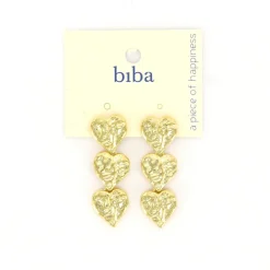 Biba oorbellen Hearts Shine - 83543