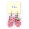 Biba oorbellen Holiday Glitter Pink - 83977