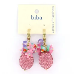 Biba oorbellen Holiday Glitter Pink - 83977
