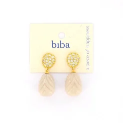 Biba oorbellen Holiday Glitter Off-White - 84102
