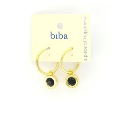 Biba oorbellen Jet - 8102
