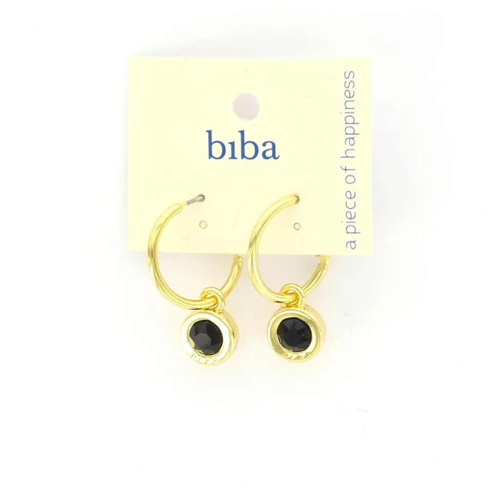 Biba oorbellen Jet - 8102