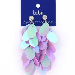 Biba oorbellen Leafs - 80887 Silver Color