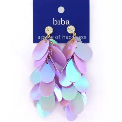 Biba oorbellen Leafs - 80887 Silver Color