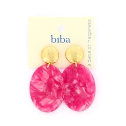 Biba oorbellen Marble Essentials Fuchsia - 82754