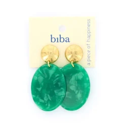 Biba oorbellen Marble Essentials Green - 82754