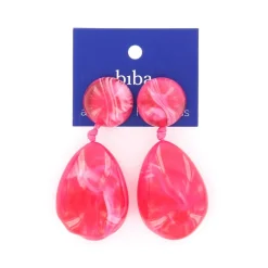 Biba oorbellen Marble Red- 81419