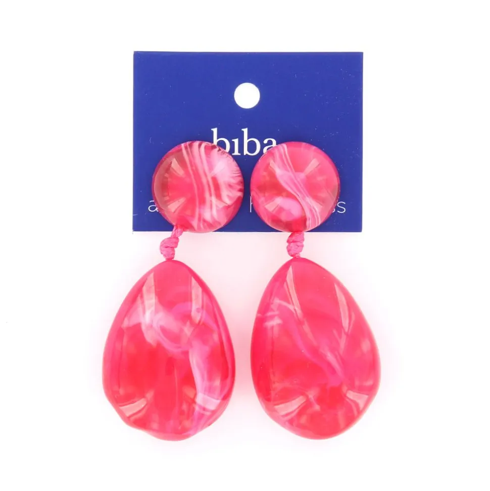 Biba oorbellen Marble Red- 81419
